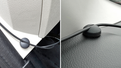 Este “imperceptible” cable que recorre tu tablero es, definitivamente, uno de las desventajas de instalar Navdy.